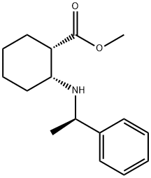 Cyclohexanecarboxylic acid, 2-[[(1R)-1-phenylethyl]amino]-, methyl ester, (1S,2R)- Struktur