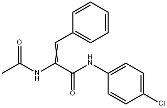 (E)-2-acetamido-N-(4-chlorophenyl)-3-phenylprop-2-enamide Struktur