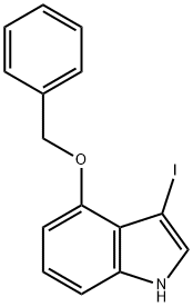 1H-Indole, 3-iodo-4-(phenylmethoxy)- Struktur