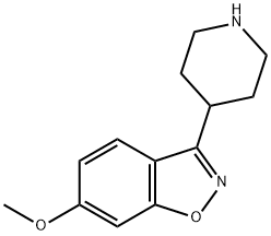 1,2-Benzisoxazole, 6-methoxy-3-(4-piperidinyl)- Struktur