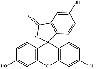 Spiro[isobenzofuran-1(3H),9'-[9H]xanthen]-3-one, 3',6'-dihydroxy-5-mercapto- Structure