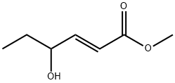 2-Hexenoic acid, 4-hydroxy-, methyl ester, (2E)- Struktur