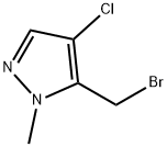 1H-Pyrazole, 5-(bromomethyl)-4-chloro-1-methyl- Struktur