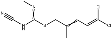 1-CYANO-2-(5,5-DICHLORO-2-METHYLPENTA-2,4-DIENYL)-3-METHYLISOTHIOUREA Struktur