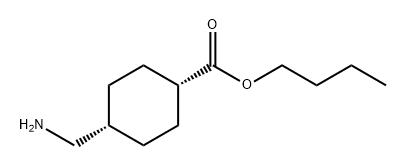 Cyclohexanecarboxylic acid, 4-(aminomethyl)-, butyl ester, cis- Struktur