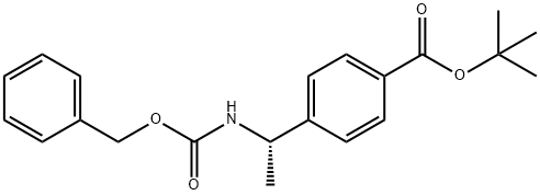 Benzoic acid, 4-[(1S)-1-[[(phenylmethoxy)carbonyl]amino]ethyl]-, 1,1-dimethylethyl ester Struktur