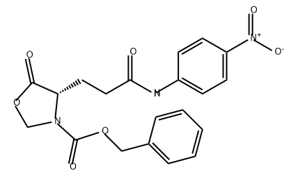 3-Oxazolidinecarboxylic acid, 4-[3-[(4-nitrophenyl)amino]-3-oxopropyl]-5-oxo-, phenylmethyl ester, (4S)-