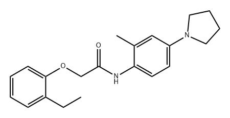 Acetamide, 2-(2-ethylphenoxy)-N-[2-methyl-4-(1-pyrrolidinyl)phenyl]- Struktur