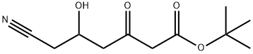 Hexanoic acid, 6-cyano-5-hydroxy-3-oxo-, 1,1-dimethylethyl ester Struktur