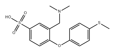 Benzenesulfonic acid, 3-[(dimethylamino)methyl]-4-[4-(methylthio)phenoxy]- Struktur