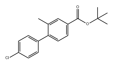 [1,1'-Biphenyl]-4-carboxylic acid, 4'-chloro-2-methyl-, 1,1-dimethylethyl ester Struktur