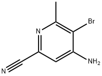 2-Pyridinecarbonitrile, 4-amino-5-bromo-6-methyl- Struktur