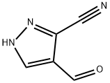 1H-Pyrazole-3-carbonitrile, 4-formyl- Struktur