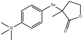 2(3H)-Furanone, dihydro-3-methyl-3-[[4-(trimethylsilyl)phenyl]seleno]- Struktur