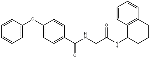 Benzamide, N-[2-oxo-2-[(1,2,3,4-tetrahydro-1-naphthalenyl)amino]ethyl]-4-phenoxy- Struktur