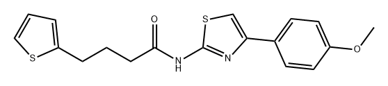 2-Thiophenebutanamide, N-[4-(4-methoxyphenyl)-2-thiazolyl]- Struktur