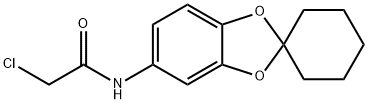 2-chloro-N-{spiro[1,3-benzodioxole-2,1''-cyclohexane]-6-yl}acetamide Struktur