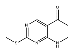 Ethanone, 1-[4-(methylamino)-2-(methylthio)-5-pyrimidinyl]- Struktur