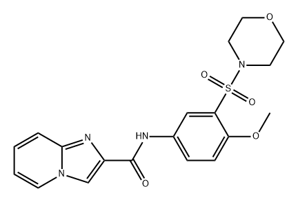 Imidazo[1,2-a]pyridine-2-carboxamide, N-[4-methoxy-3-(4-morpholinylsulfonyl)phenyl]- Struktur