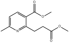 2-Pyridinepropanoic acid, 3-(methoxycarbonyl)-6-methyl-, methyl ester Struktur