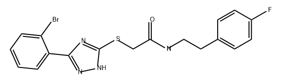 Acetamide, 2-[[3-(2-bromophenyl)-1H-1,2,4-triazol-5-yl]thio]-N-[2-(4-fluorophenyl)ethyl]- Struktur