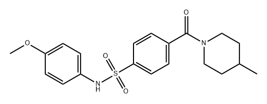 Benzenesulfonamide, N-(4-methoxyphenyl)-4-[(4-methyl-1-piperidinyl)carbonyl]- Struktur