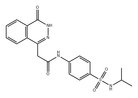 1-Phthalazineacetamide, 3,4-dihydro-N-[4-[[(1-methylethyl)amino]sulfonyl]phenyl]-4-oxo- Struktur