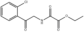 Acetic acid, 2-[[2-(2-chlorophenyl)-2-oxoethyl]amino]-2-oxo-, ethyl ester Struktur