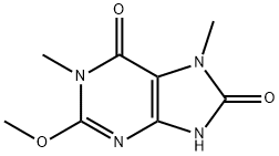 1H-Purine-6,8-dione, 7,9-dihydro-2-methoxy-1,7-dimethyl- Struktur