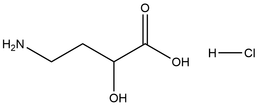 4-amino-2-hydroxybutanoic?acid hydrochloride Struktur