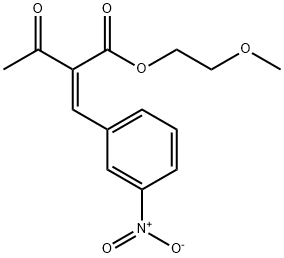 Butanoic acid, 2-[(3-nitrophenyl)methylene]-3-oxo-, 2-methoxyethyl ester, (Z)- Struktur