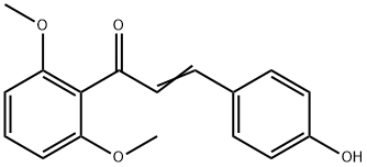 2-Propen-1-one, 1-(2,6-dimethoxyphenyl)-3-(4-hydroxyphenyl)- Struktur