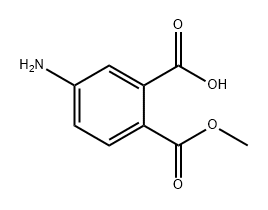 1,2-Benzenedicarboxylic acid, 4-amino-, 1-methyl ester Struktur