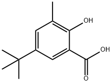 Benzoic acid, 5-(1,1-dimethylethyl)-2-hydroxy-3-methyl- Struktur