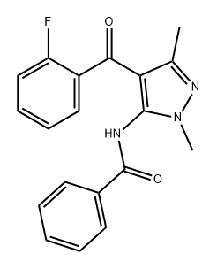 Benzamide, N-[4-(2-fluorobenzoyl)-1,3-dimethyl-1H-pyrazol-5-yl]- Struktur