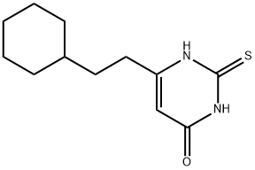 4(1H)-Pyrimidinone, 6-(2-cyclohexylethyl)-2,3-dihydro-2-thioxo- Struktur