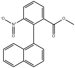 Benzoic acid, 2-(1-naphthalenyl)-3-nitro-, methyl ester Struktur