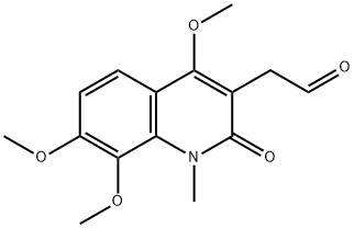 3-Quinolineacetaldehyde, 1,2-dihydro-4,7,8-trimethoxy-1-methyl-2-oxo- Struktur