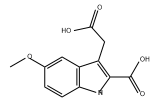 1H-Indole-3-acetic acid, 2-carboxy-5-methoxy- Struktur