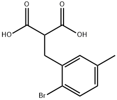 Propanedioic acid, 2-[(2-bromo-5-methylphenyl)methyl]- Struktur