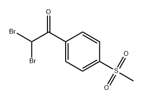 Ethanone, 2,2-dibromo-1-[4-(methylsulfonyl)phenyl]- Struktur