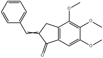 1H-Inden-1-one, 2,3-dihydro-4,5,6-trimethoxy-2-(phenylmethylene)- Struktur