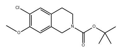 tert-butyl 6-chloro-7-methoxy-3,4-dihydroisoquinoline-2(1H)-carboxylate Struktur