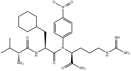 D-VALVY-3-CYCLOHEXYL-L-ALANYL-N-(4-NITROPHENYL)-L-ARGININAMIDE) Struktur