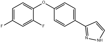 3-[4-(2,4-Difluorophenoxy)phenyl]-1H-pyrazole Struktur