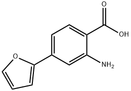 BENZOIC ACID, 2-AMINO-4-(2-FURANYL)- Struktur