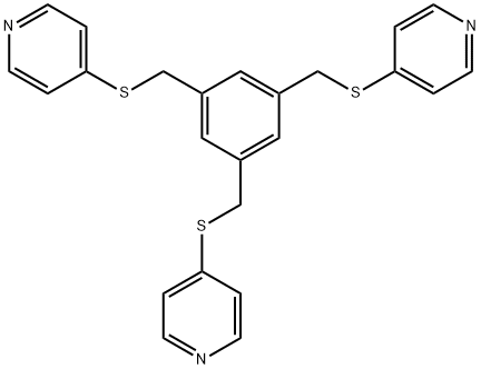 1,3,5-tris((pyridin-4-ylthio)methyl)benzene Struktur