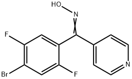 Methanone, (4-bromo-2,5-difluorophenyl)-4-pyridinyl-, oxime Struktur