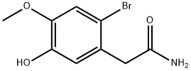 Benzeneacetamide, 2-bromo-5-hydroxy-4-methoxy- Struktur