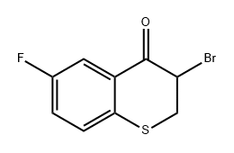 4H-1-Benzothiopyran-4-one, 3-bromo-6-fluoro-2,3-dihydro- Struktur